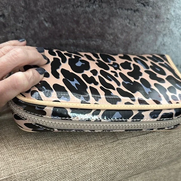 Consuela Black and Tan Leopard Wristlet - Picture 5 of 5